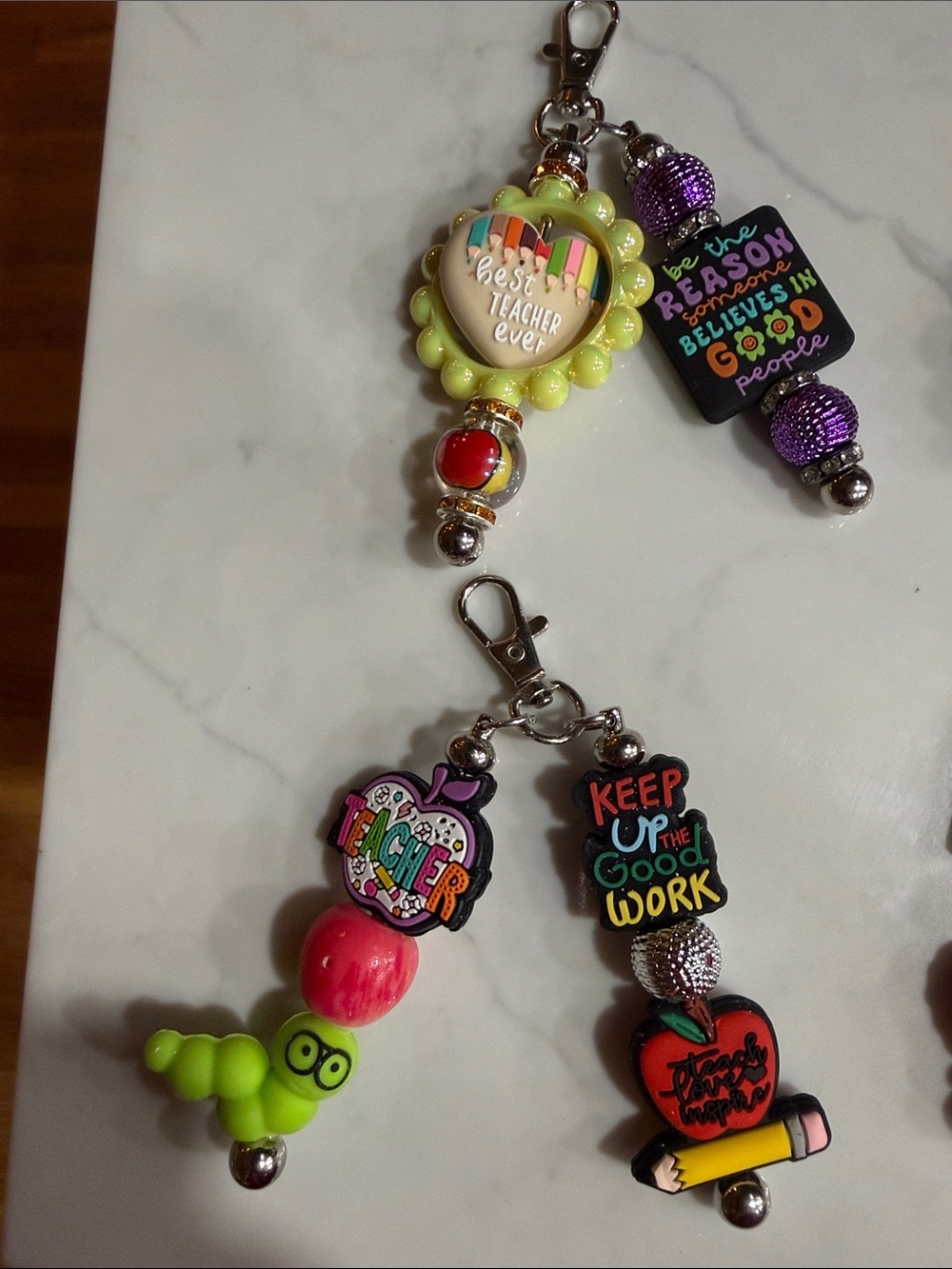 Kids Teacher Appreciation Keychain Set - each $3.00. Set for $25.